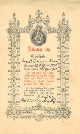 9. detsember 1901, Kaarli kirik Leeritunnistuste näitus 1887–1955