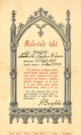 6. mai 1904, Kaarli kirik Leeritunnistuste näitus 1887–1955