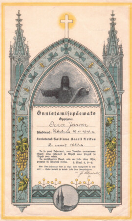 2. mai 1937, Kaarli kirik Leeritunnistuste näitus 1887–1955