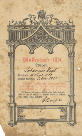 5. november 1895, Kaarli kirik Leeritunnistuste näitus 1887–1955