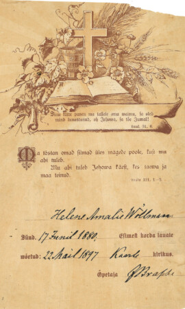 22. mai 1897, Kaarli kirik Leeritunnistuste näitus 1887–1955