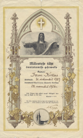 28. november 1926, Kaarli kirik Leeritunnistuste näitus 1887–1955