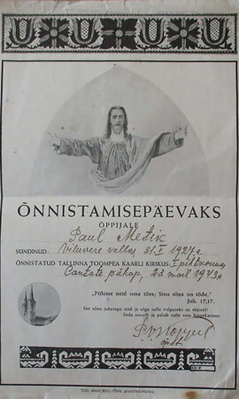 23. mai 1943, Kaarli kirik Leeritunnistuste näitus 1887–1955