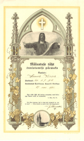 27. november 1932, Kaarli kirik. Leeritunnistuste näitus 1887–1955