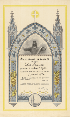 8. juuni 1930, Kaarli kirik Leeritunnistuste näitus 1887–1955