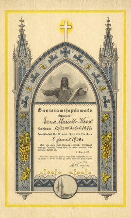 8. juuni 1930, Kaarli kirik Leeritunnistuste näitus 1887–1955