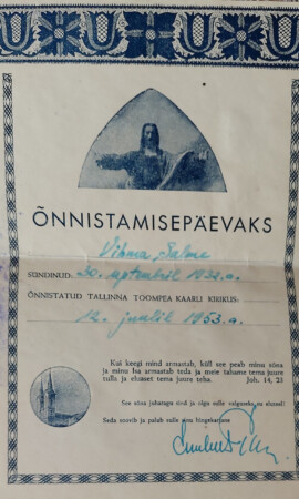 12. juuli 1953, Kaarli kirik Leeritunnistuste näitus 1887–1955